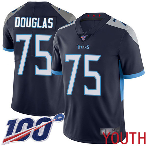 Tennessee Titans Limited Navy Blue Youth Jamil Douglas Home Jersey NFL Football 75 100th Season Vapor Untouchable